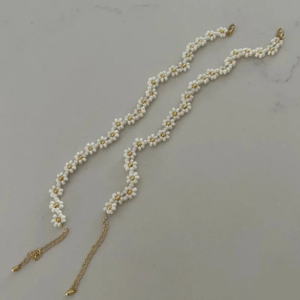 Oak + Eve - The Daisy Anklet - Vanilla Bean - Picture 2 of 2